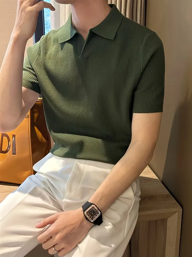 Polo met V-neck en korte mouwen - Image 2