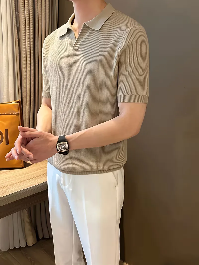 Polo met V-neck en korte mouwen - Image 9