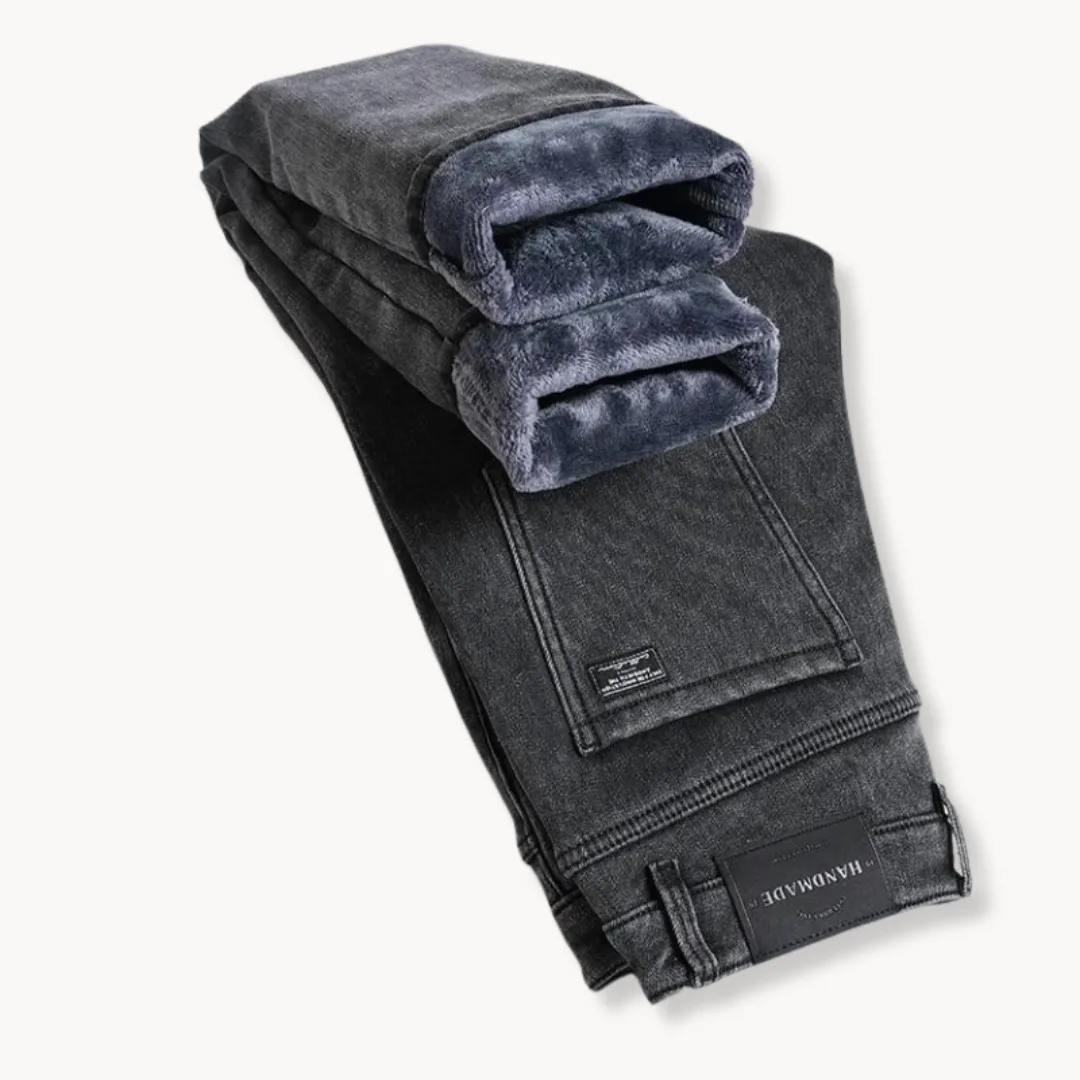 Rechtdoorlopende jeans met fleece voering - Image 10