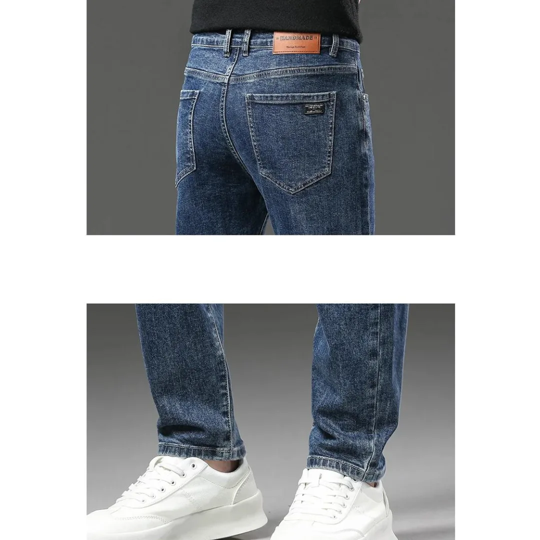 Rechtdoorlopende jeans met fleece voering - Image 7