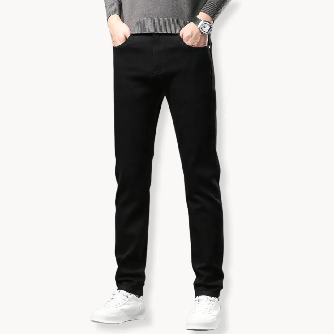 Rechtdoorlopende jeans met fleece voering - Image 8