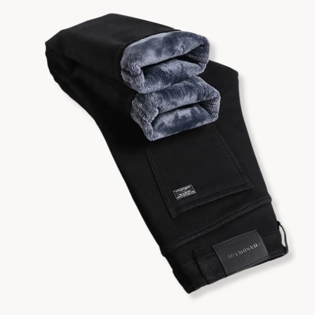 Rechtdoorlopende jeans met fleece voering - Image 9