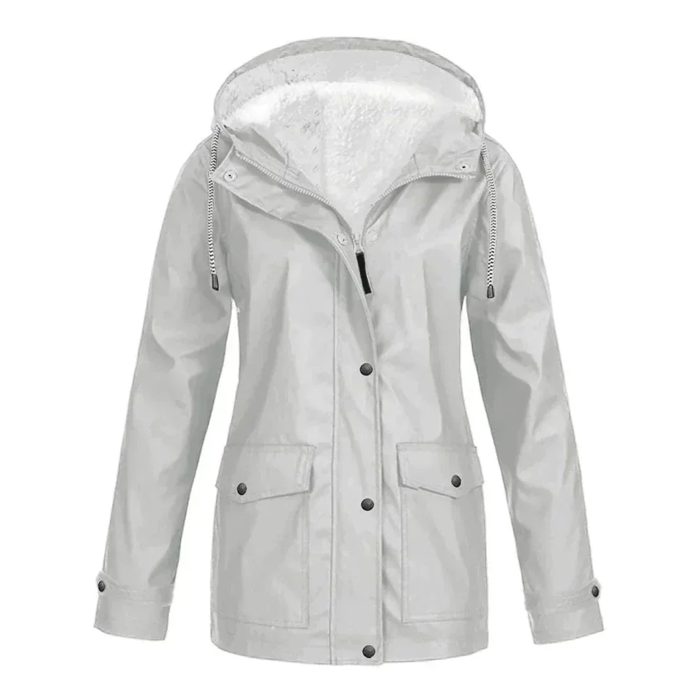 Regenjas met fleece voering en capuchon - Image 4