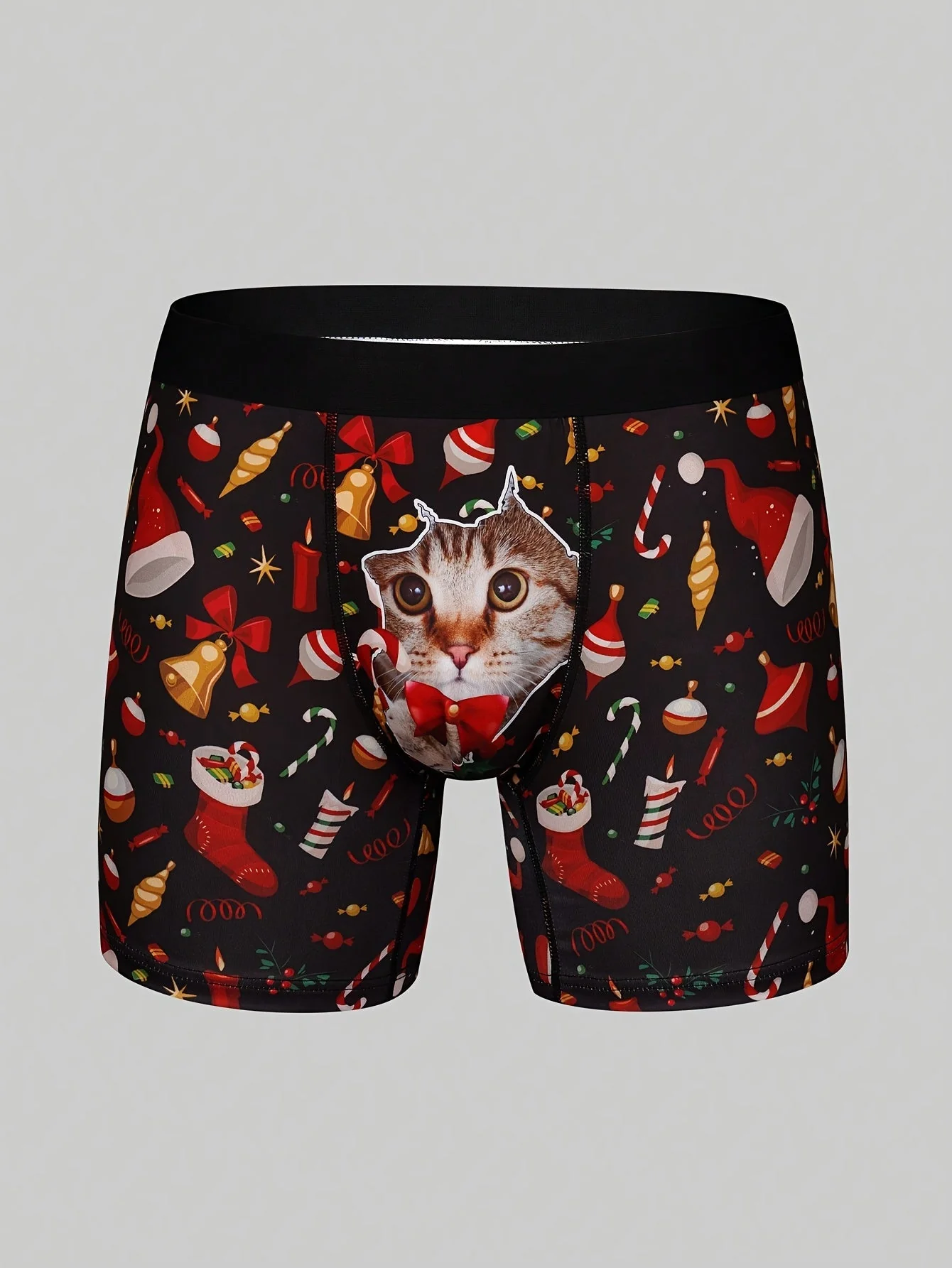Ruben | Stijlvolle heren kerst kattenprint boxer briefs - Image 3