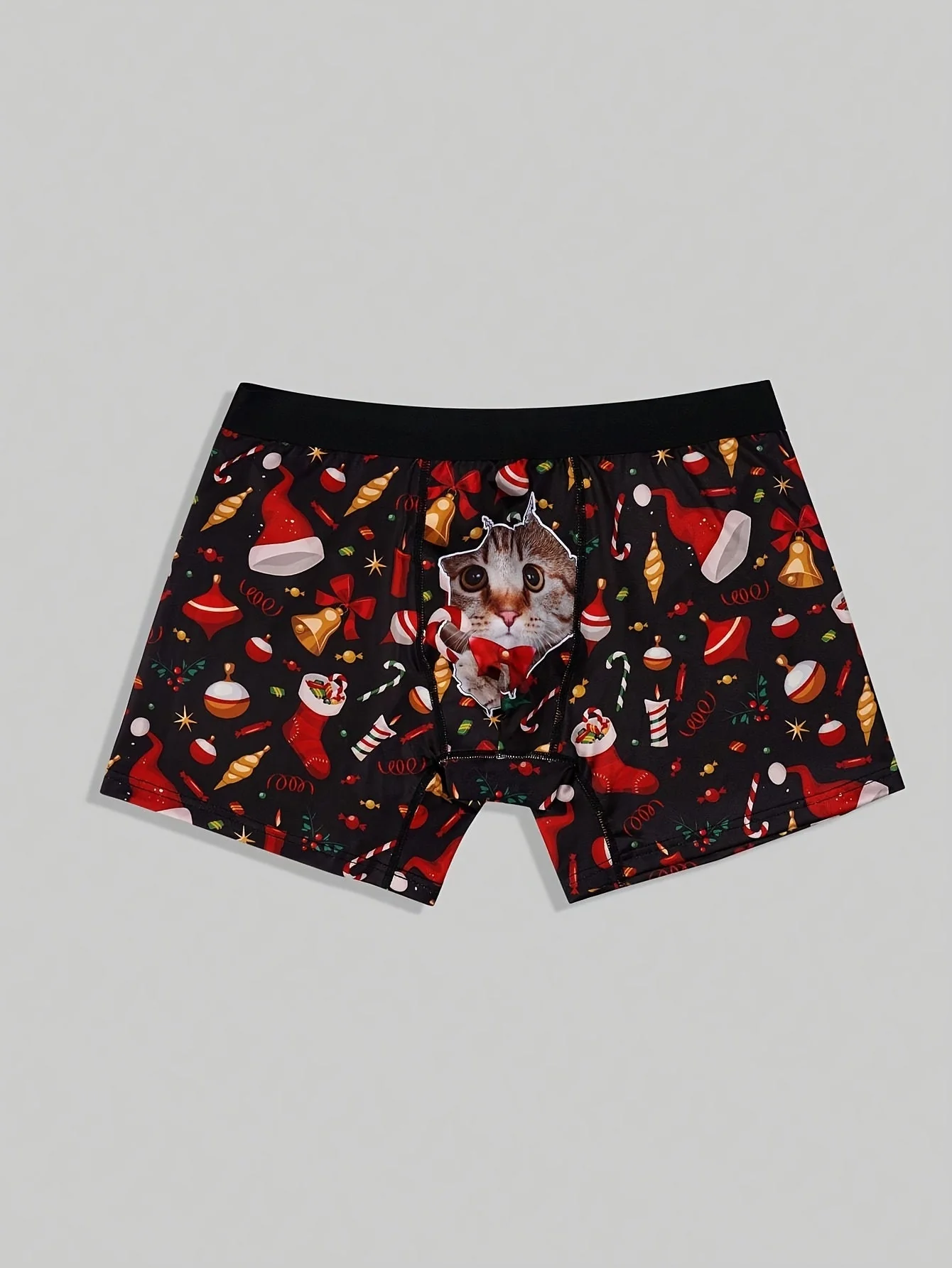 Ruben | Stijlvolle heren kerst kattenprint boxer briefs - Image 4