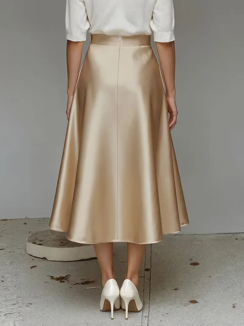 Satijnen rok met hoge taille - Image 12