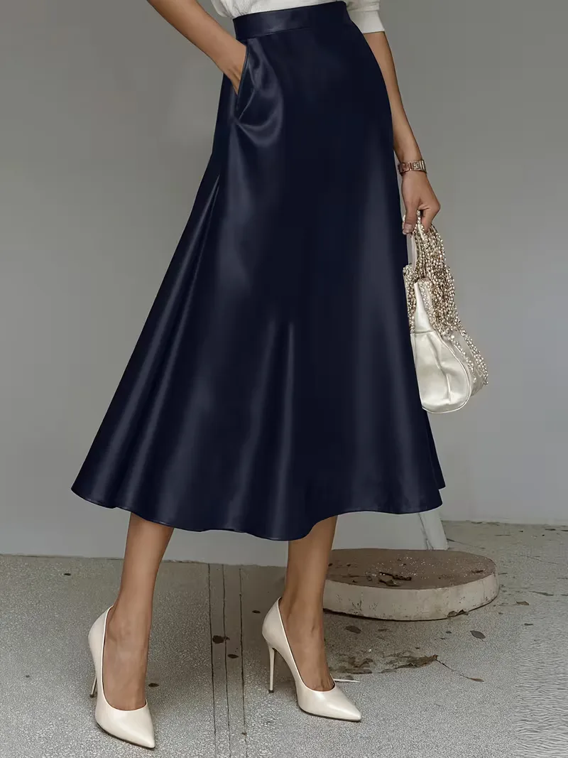 Satijnen rok met hoge taille - Image 17