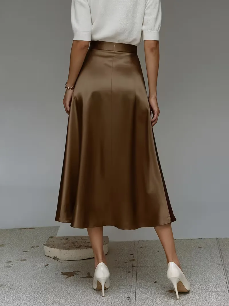 Satijnen rok met hoge taille - Image 20