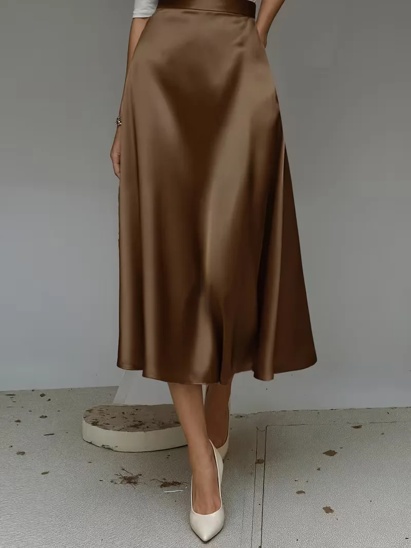 Satijnen rok met hoge taille - Image 22