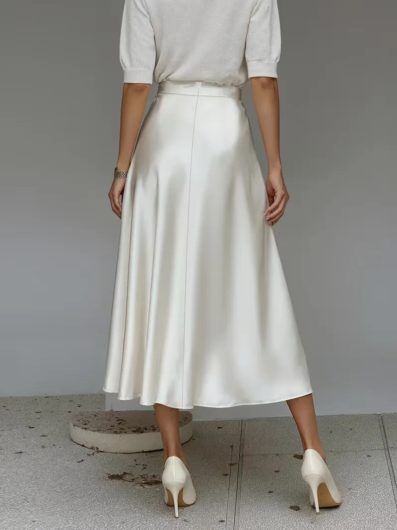 Satijnen rok met hoge taille - Image 24