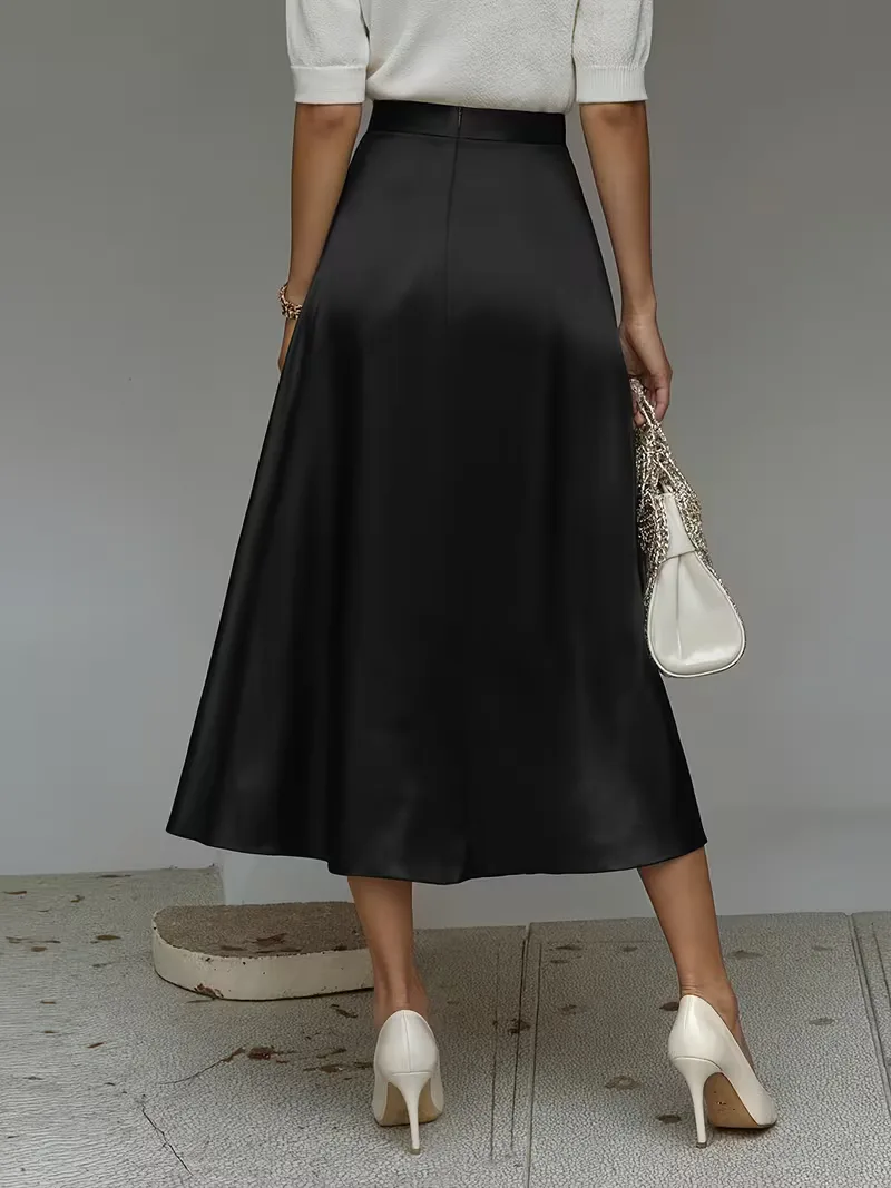 Satijnen rok met hoge taille - Image 28