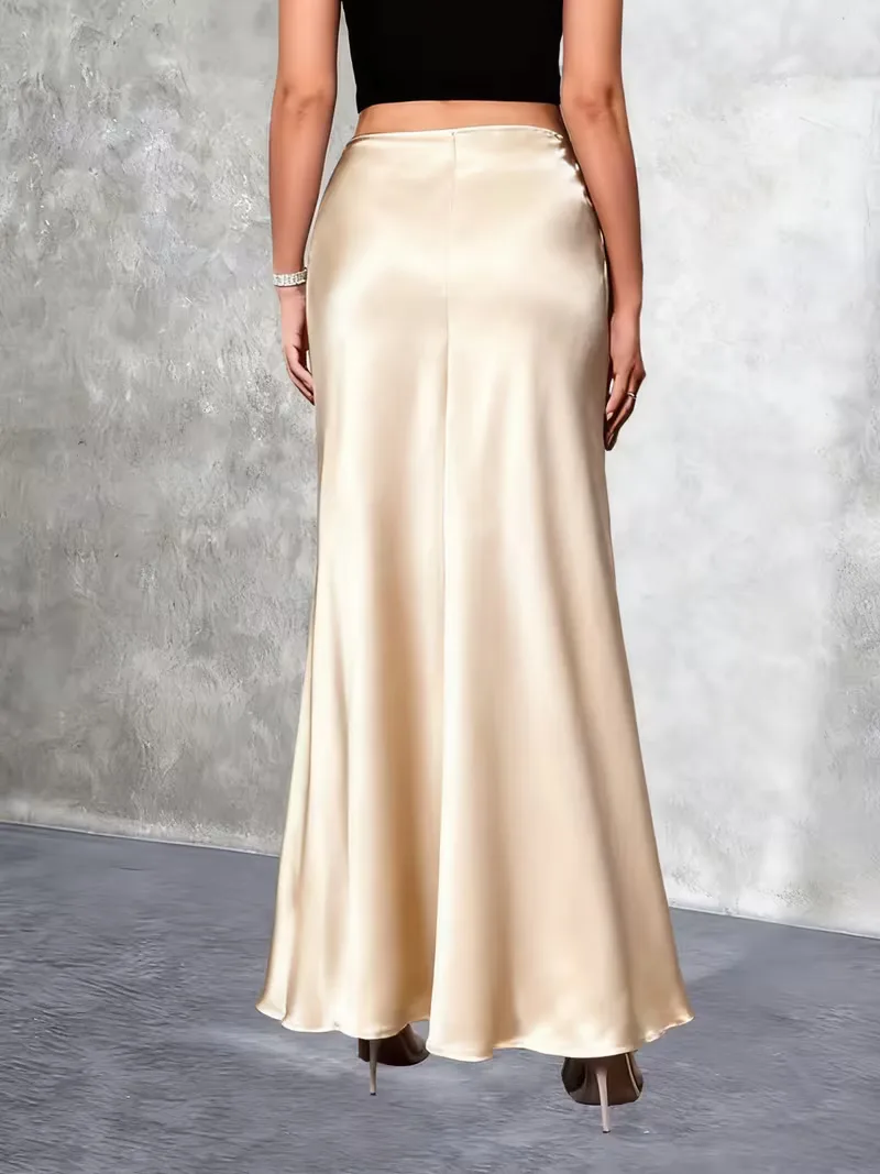 Satijnen rok met hoge taille - Image 11