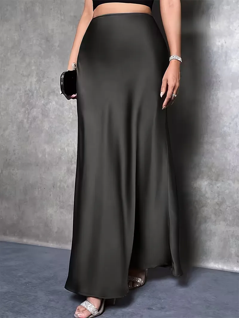Satijnen rok met hoge taille - Image 16