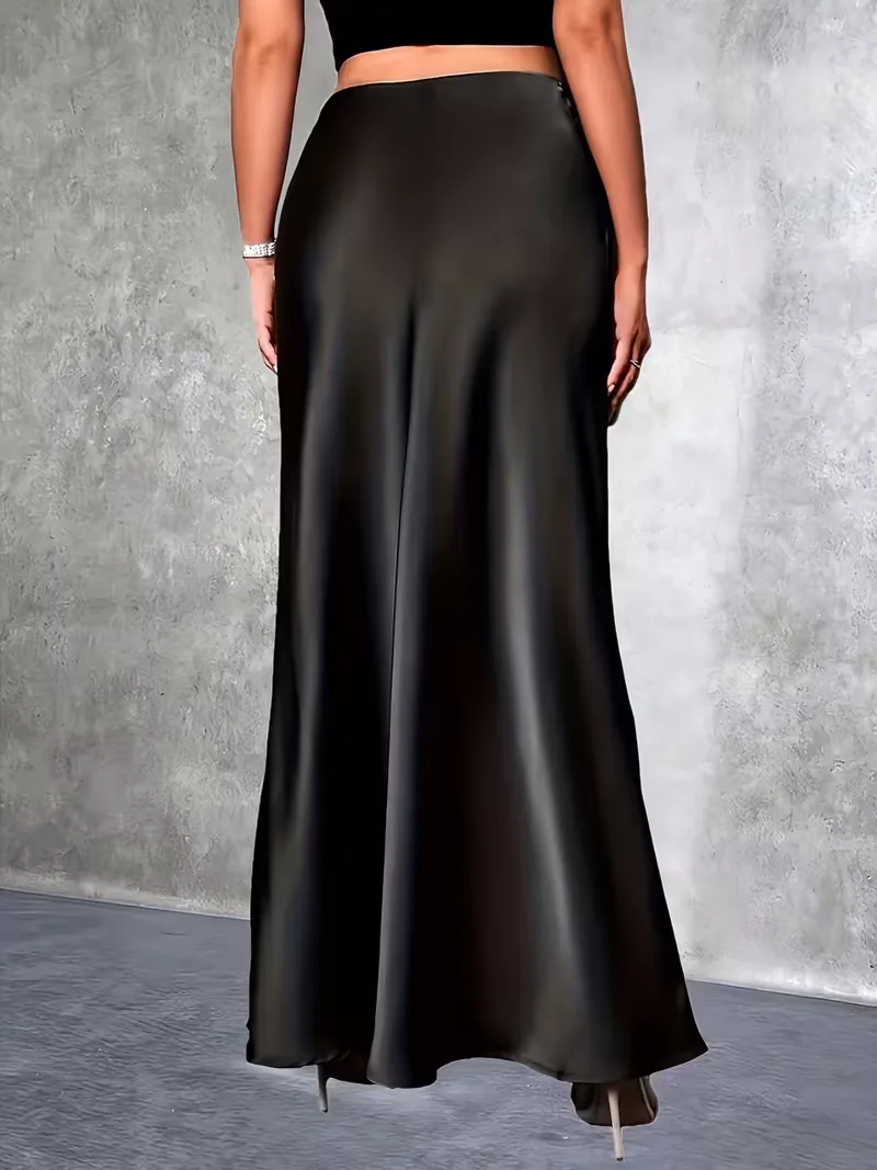 Satijnen rok met hoge taille - Image 17