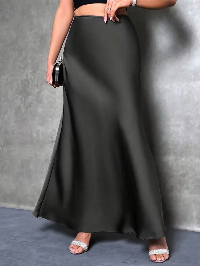 Satijnen rok met hoge taille - Image 20