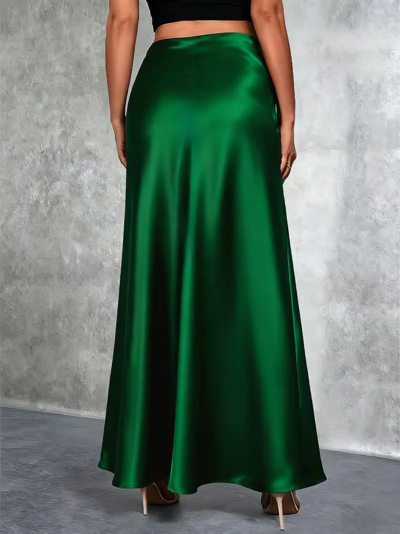 Satijnen rok met hoge taille - Image 6
