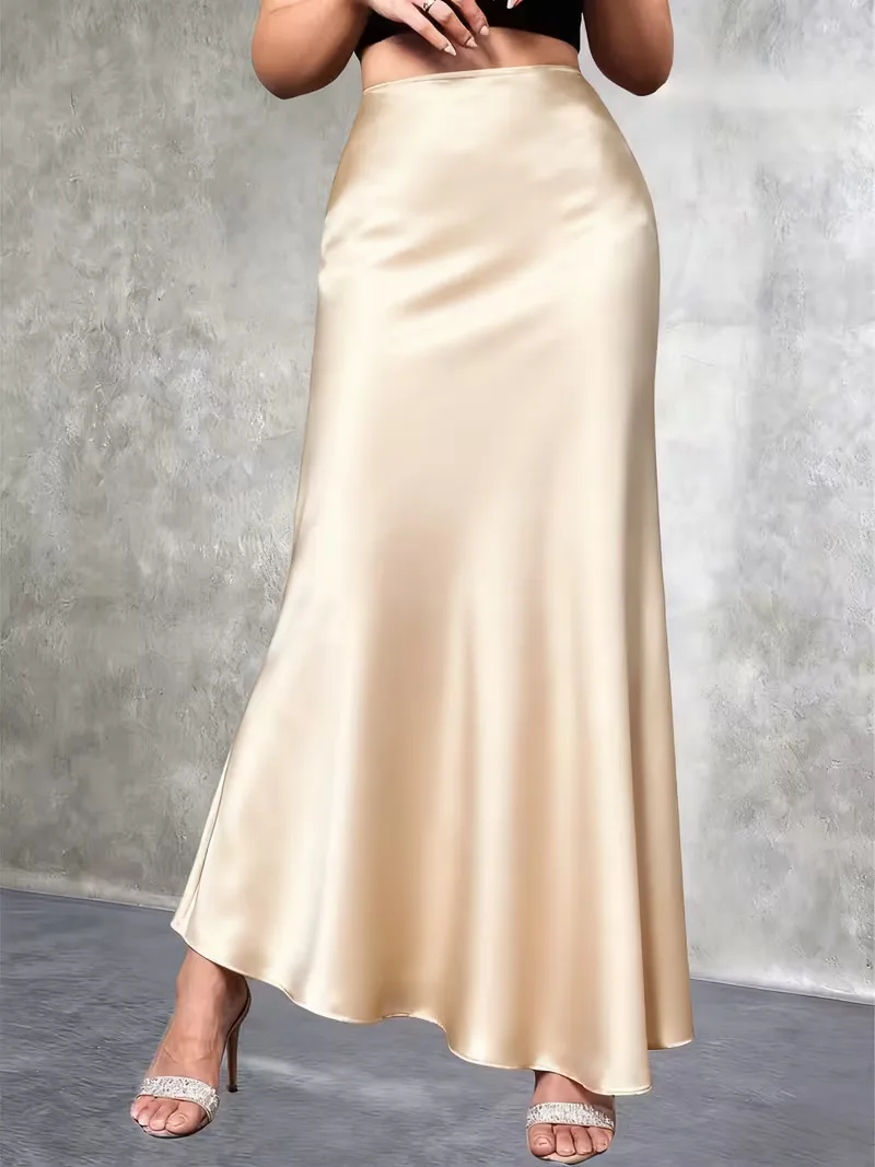 Satijnen rok met hoge taille - Image 9