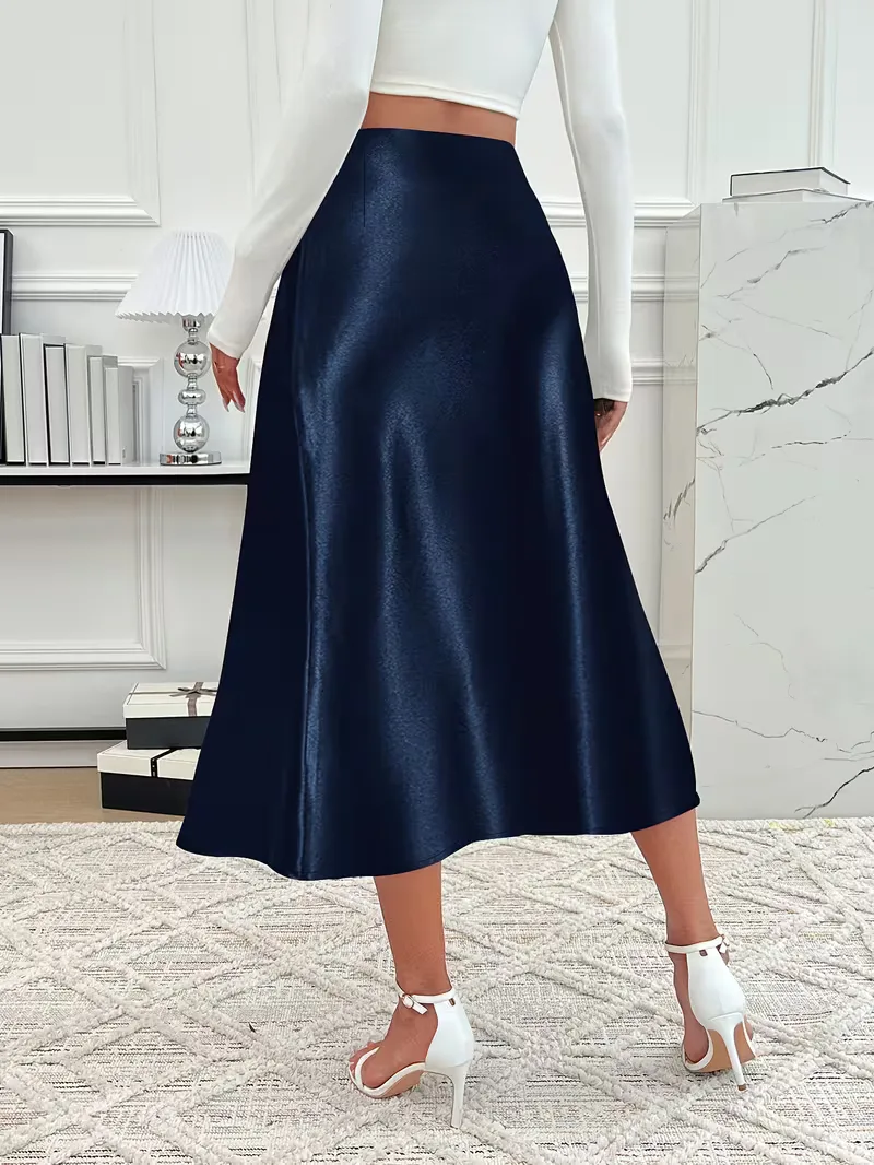 Satijnen rok met hoge taille - Image 13