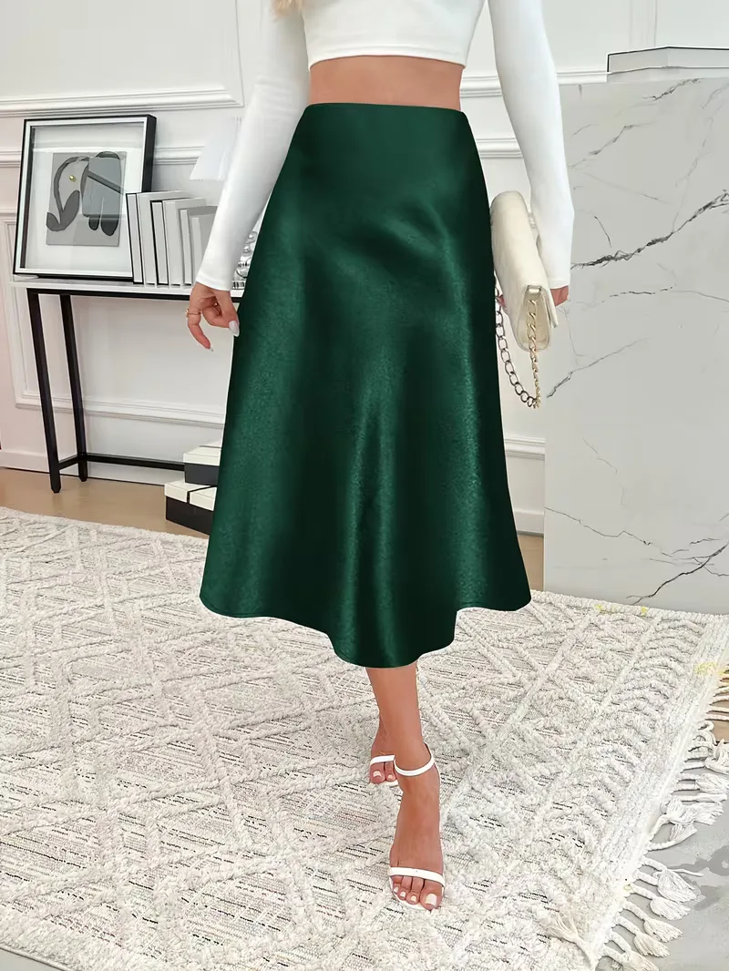 Satijnen rok met hoge taille - Image 22