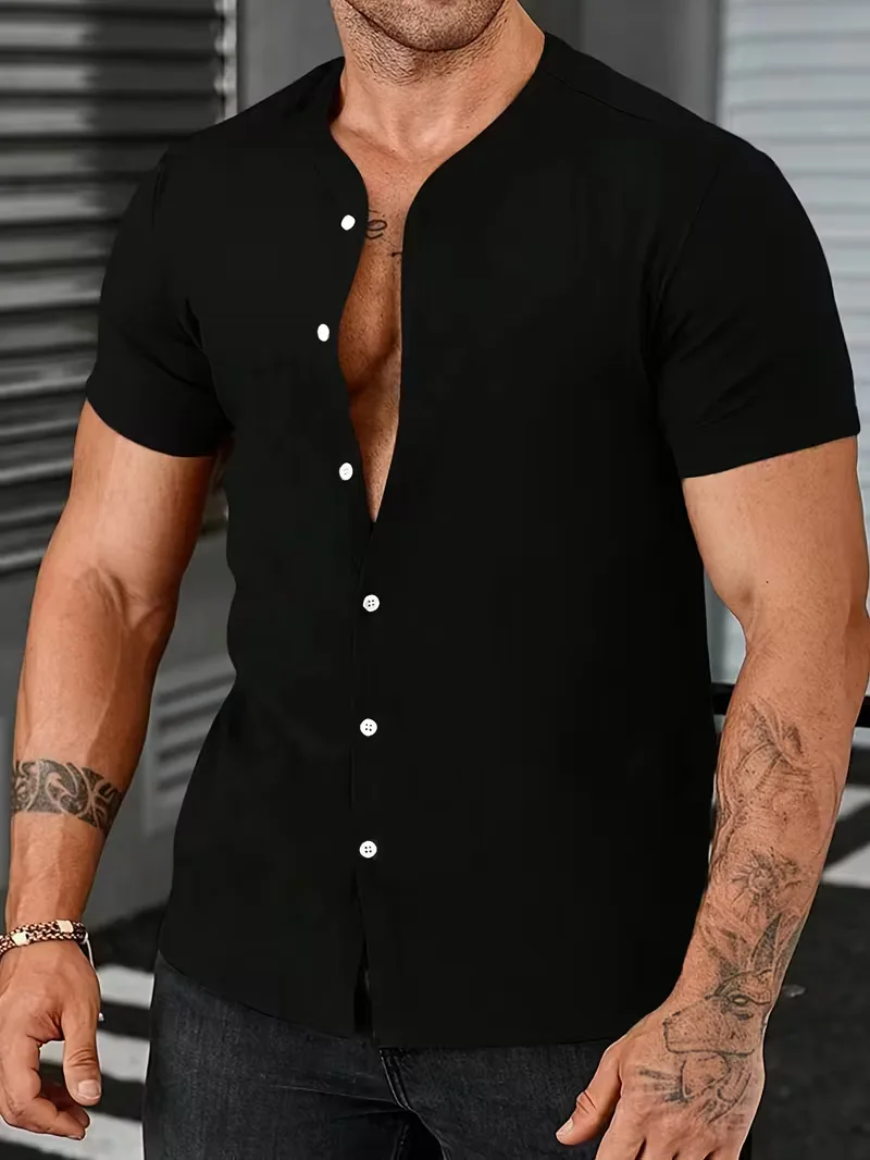 Shirt met mandarin kraag - Image 10