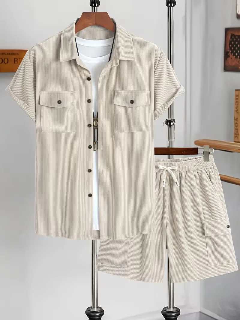 Shorts met button-up shirt - Image 3