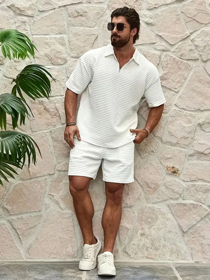 Set met V-neck en textuur - Image 14