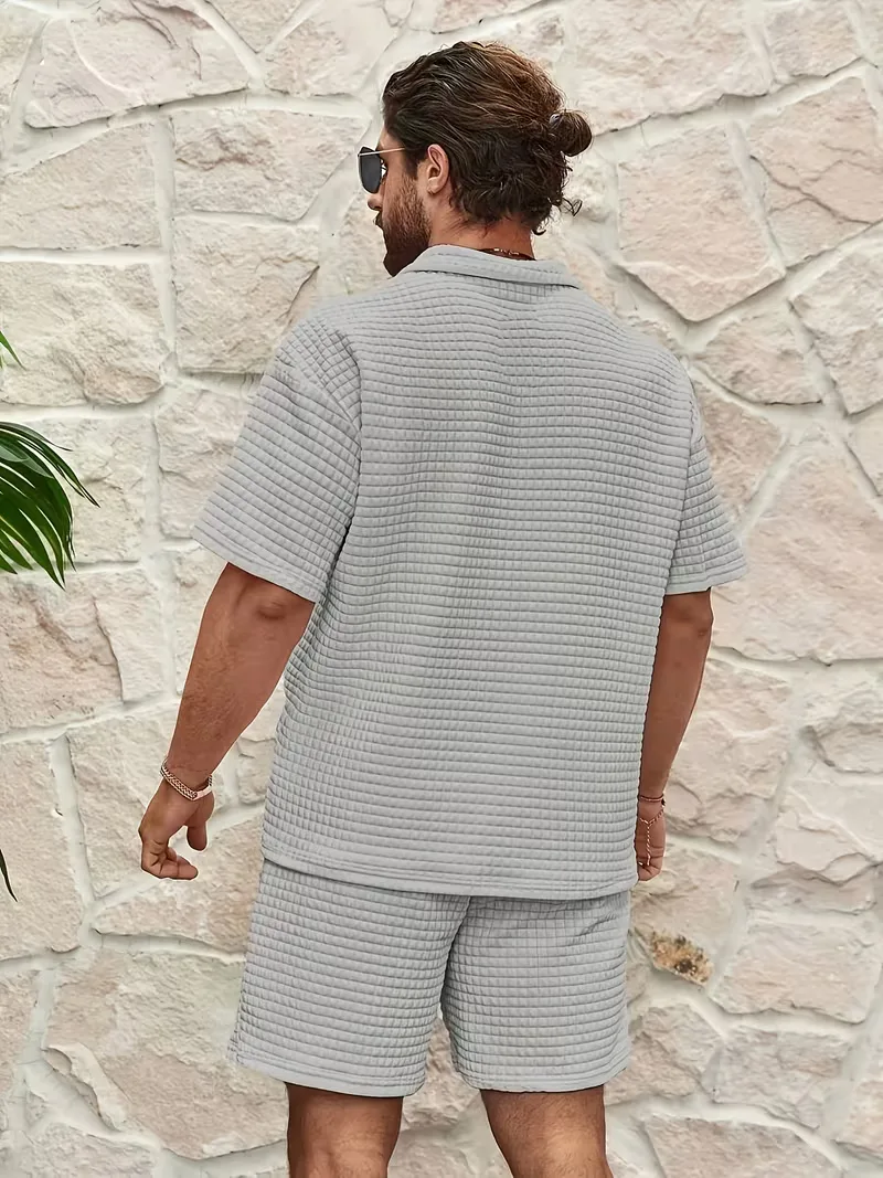 Set met V-neck en textuur - Image 7