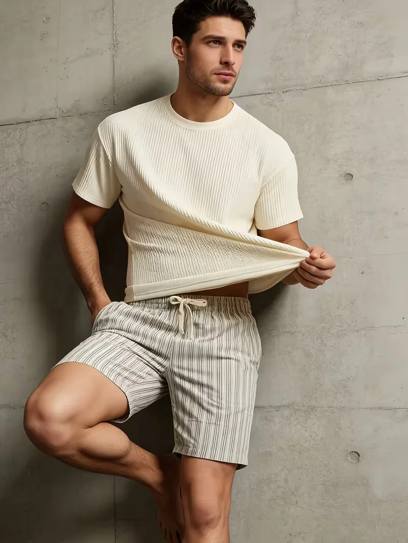 Shorts met verticale strepen - Image 2