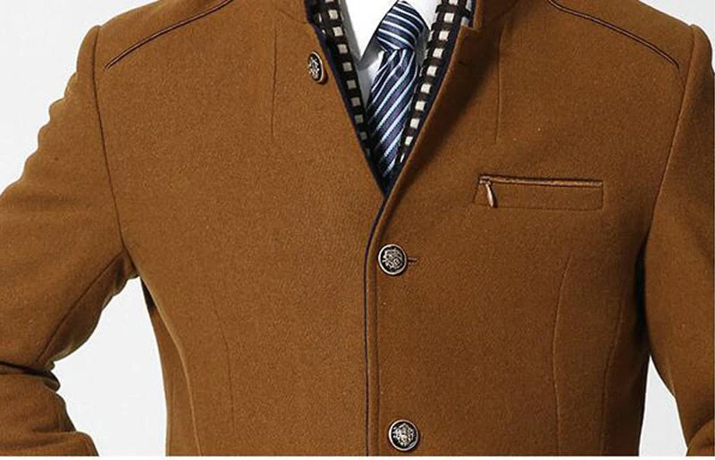 Sjoerd | Wollen cashmere afneembare sjaaljas voor heren - Image 5