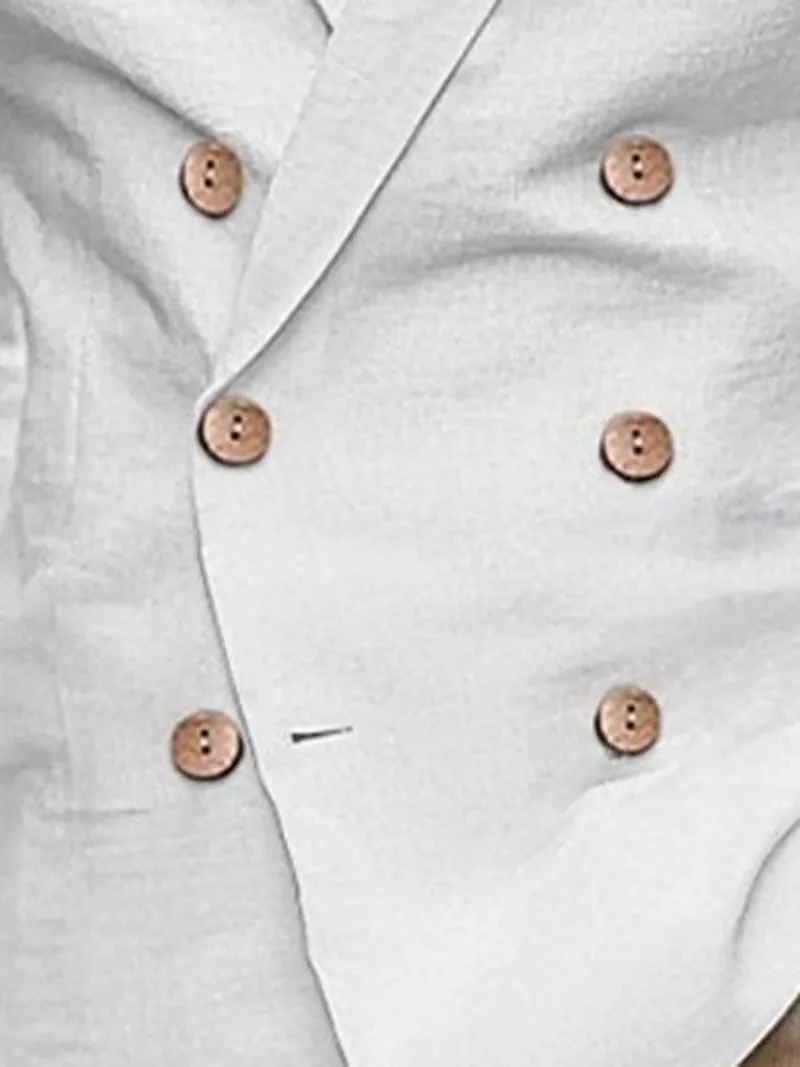 Slim fit blazer met houten knopen - Image 4