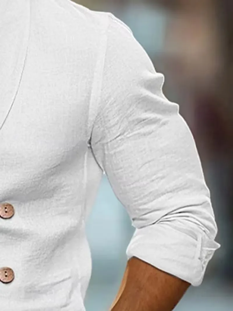 Slim fit blazer met houten knopen - Image 5