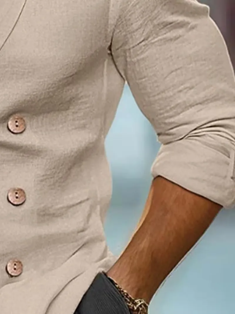 Slim fit blazer met houten knopen - Image 7