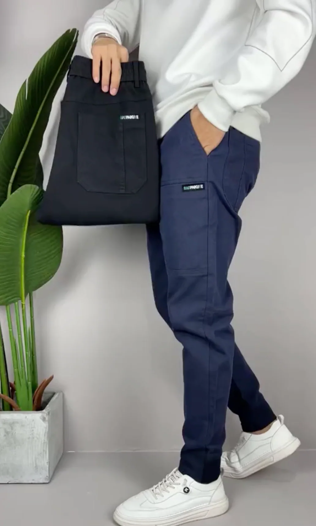 Slim fit chino met elastische boorden - Image 5