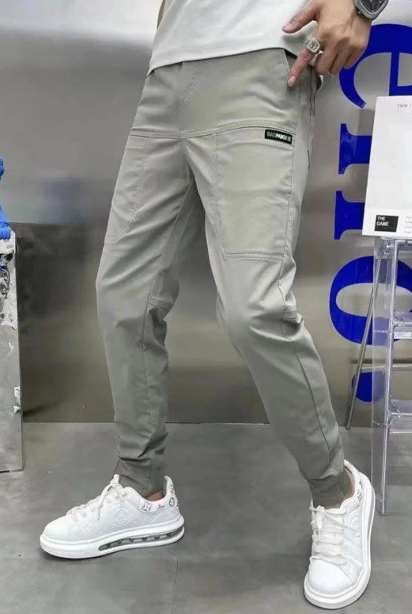 Slim fit chino met elastische boorden - Image 6