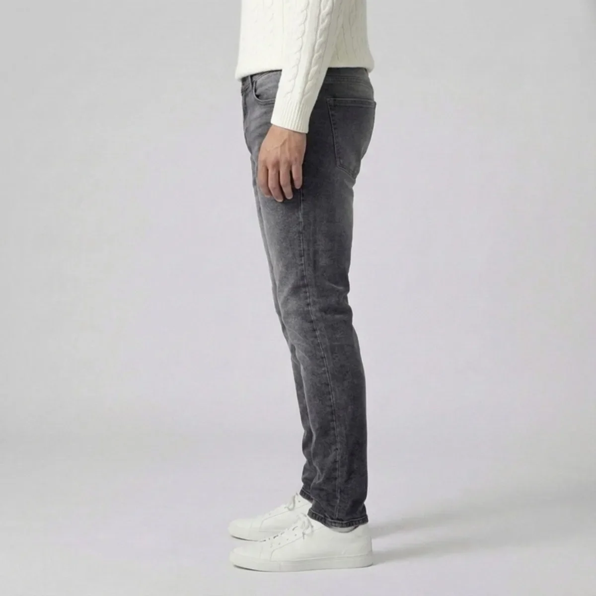 Slim fit jeans met lichte wassing en vijf-pocket stijl - Image 3