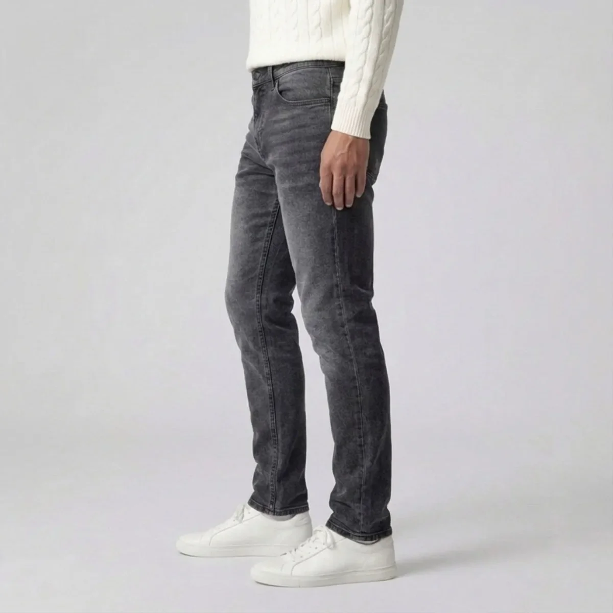 Slim fit jeans met lichte wassing en vijf-pocket stijl - Image 5