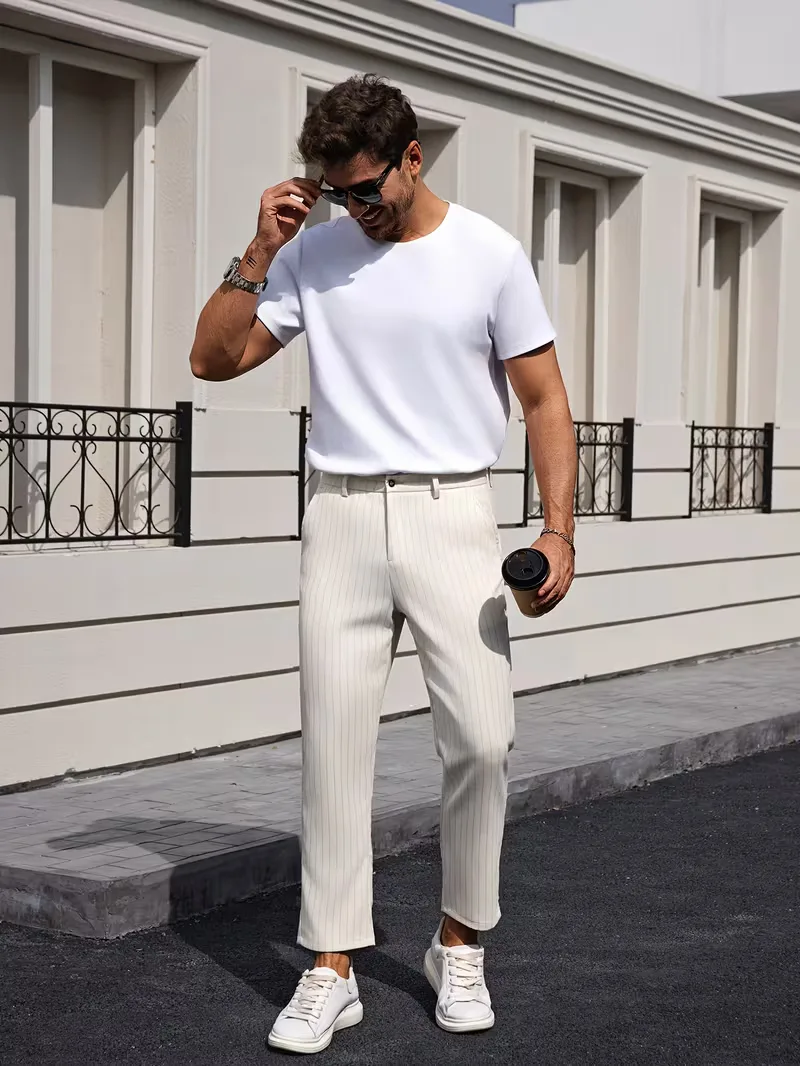 Slim fit pantalon met pinstripe - Image 3