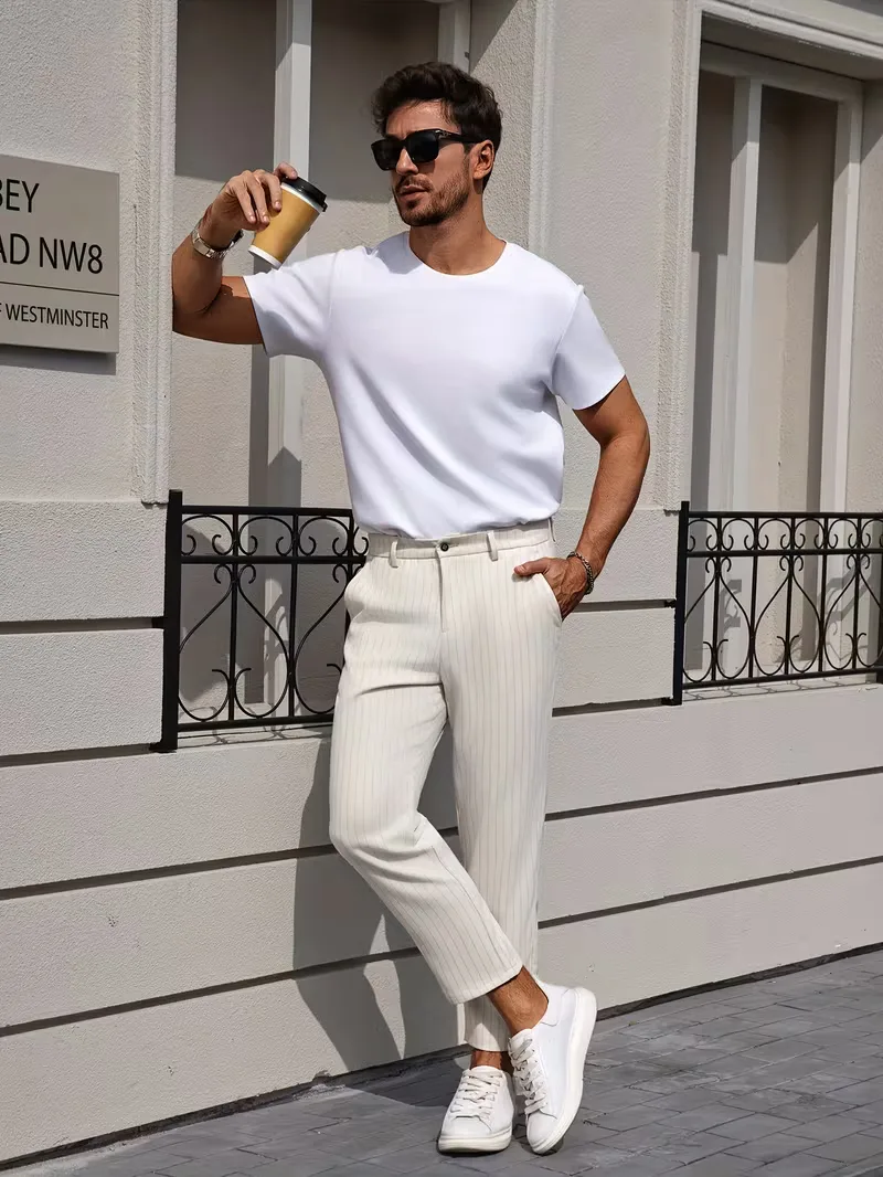 Slim fit pantalon met pinstripe - Image 5