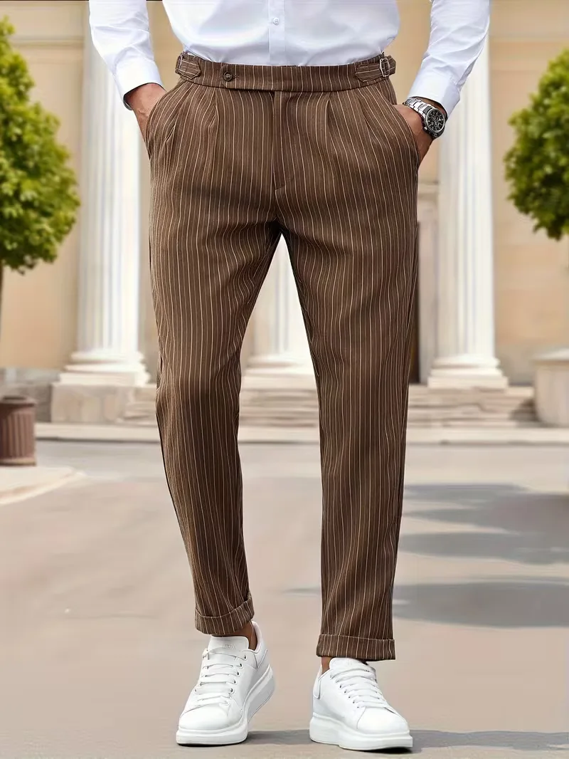 Slim fit pantalon met verticale strepen - Image 3