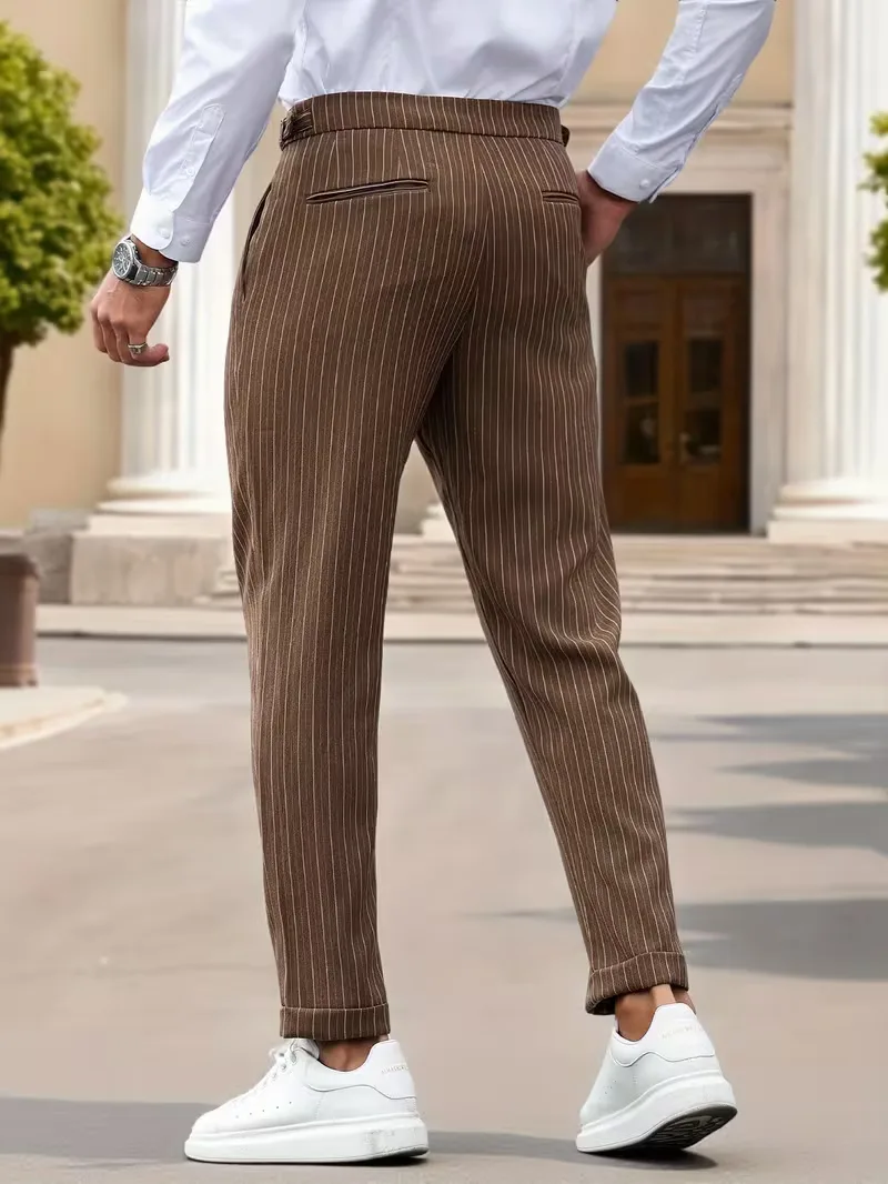 Slim fit pantalon met verticale strepen - Image 4