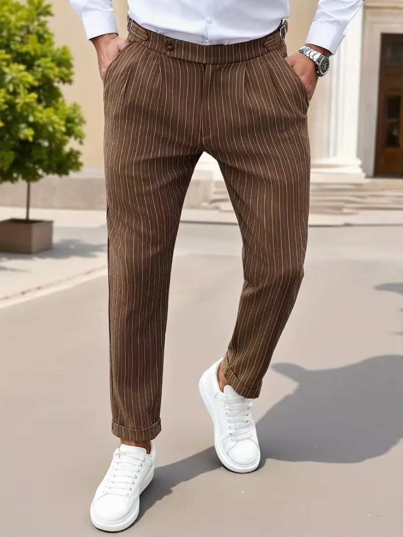 Slim fit pantalon met verticale strepen - Image 6