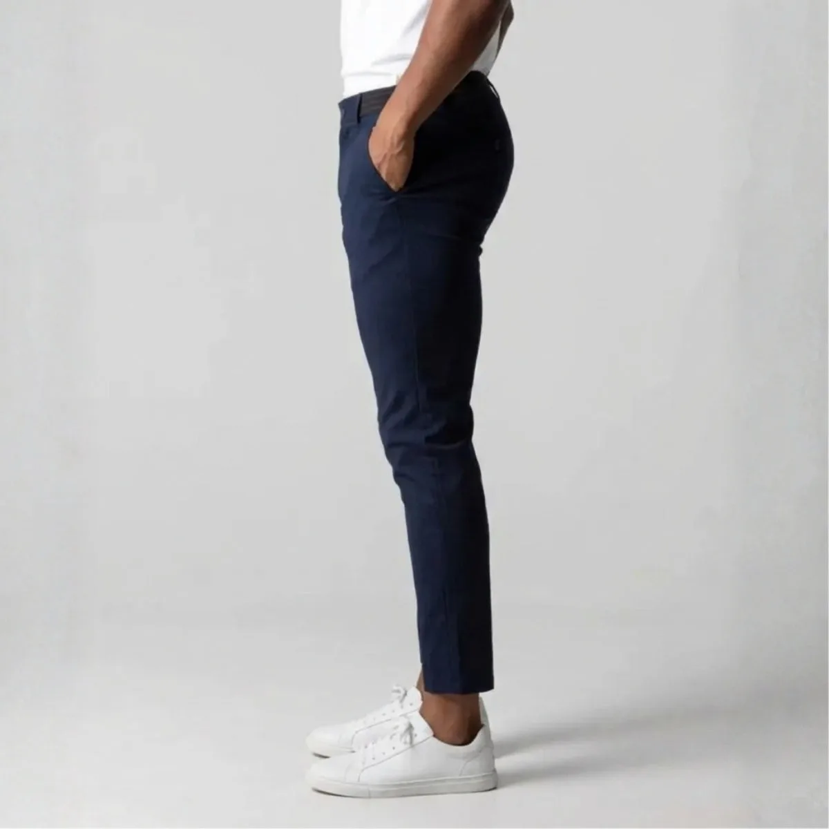 Slim fit stretch chino met elastische tailleband - Image 4