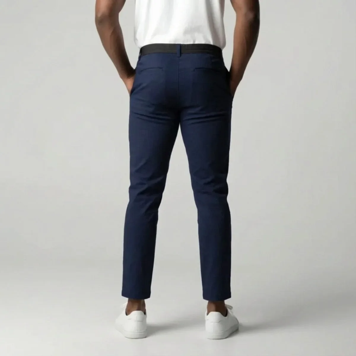 Slim fit stretch chino met elastische tailleband - Image 5