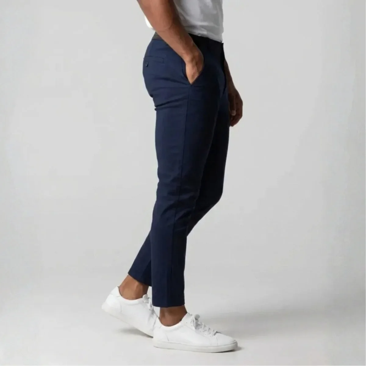Slim fit stretch chino met elastische tailleband - Image 6