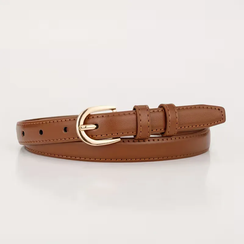 Smalle riem met half-oval gesp - Image 3