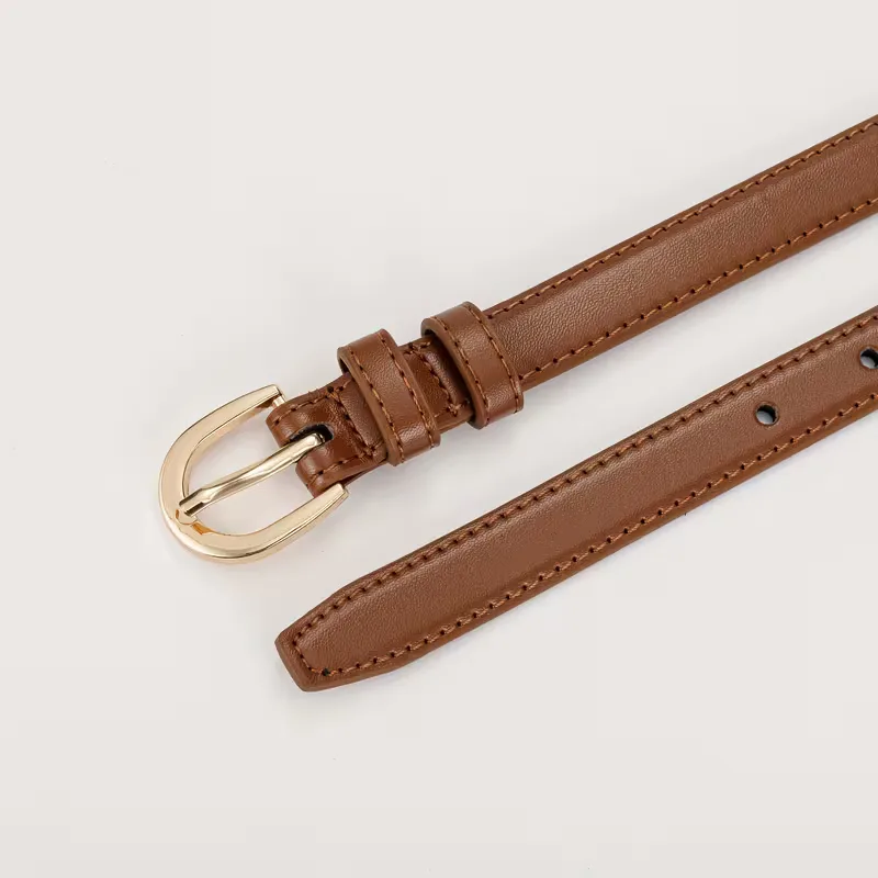 Smalle riem met half-oval gesp - Image 6