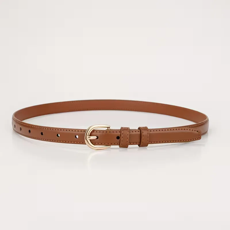 Smalle riem met half-oval gesp - Image 7