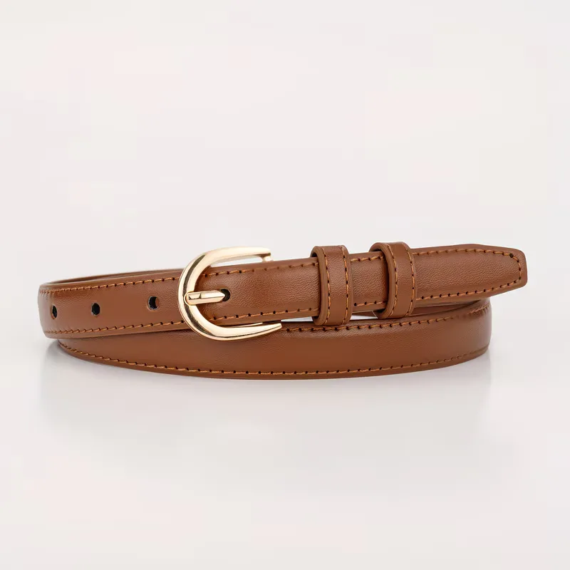 Smalle riem met half-oval gesp - Image 8