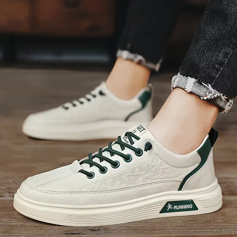 Sneakers met kunstleer en verhoogde rubberen zool - Image 11