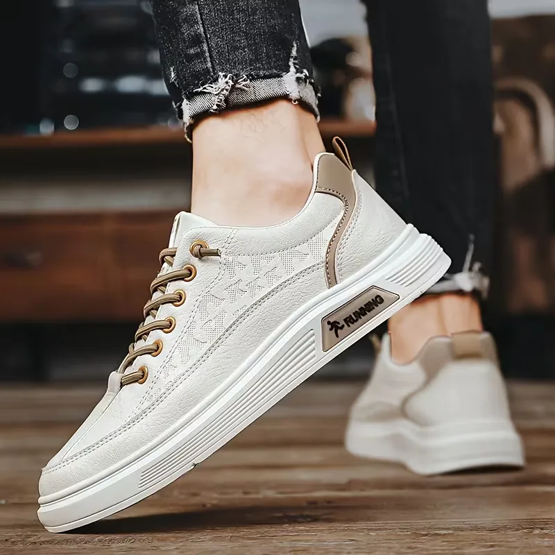 Sneakers met kunstleer en verhoogde rubberen zool - Image 15